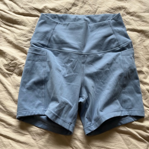 Ethos Blue Biker Shorts with Pockets Size Medium - Picture 1 of 4